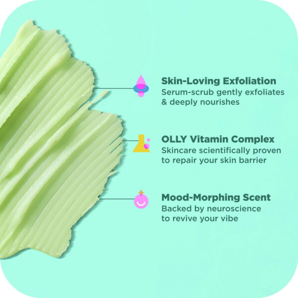 OLLY Vitamins Revive Body Scrub Exfoliates & Repairs Skin Barrier Neroli Dew, 6 oz