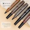 Upgraded Magic Eyebrow Pencil Waterproof Long-Lasting, Ultra-Fine Tip Eyebrow Pencil with 4 Fork-Light Brown