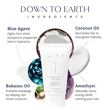 Smoothing Cream - Hair Styling Cream for Silky and Shiny Hair, Heat Protectant with Frizz Control